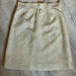 Kate spade gold pencil a line skirt 0